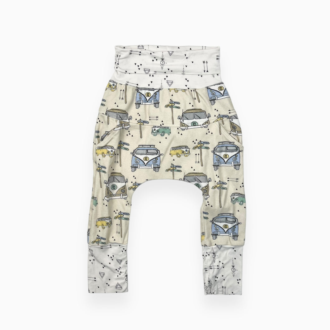 Pantalon évolutif en coton bio motif van 1-3Y