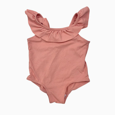 Maillot corail avec volant en tissu texturé 6-12M
