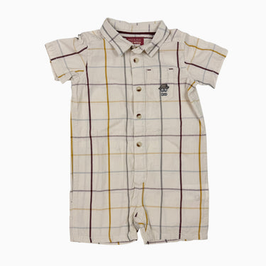 Shortall vanille carreauté 6-9M