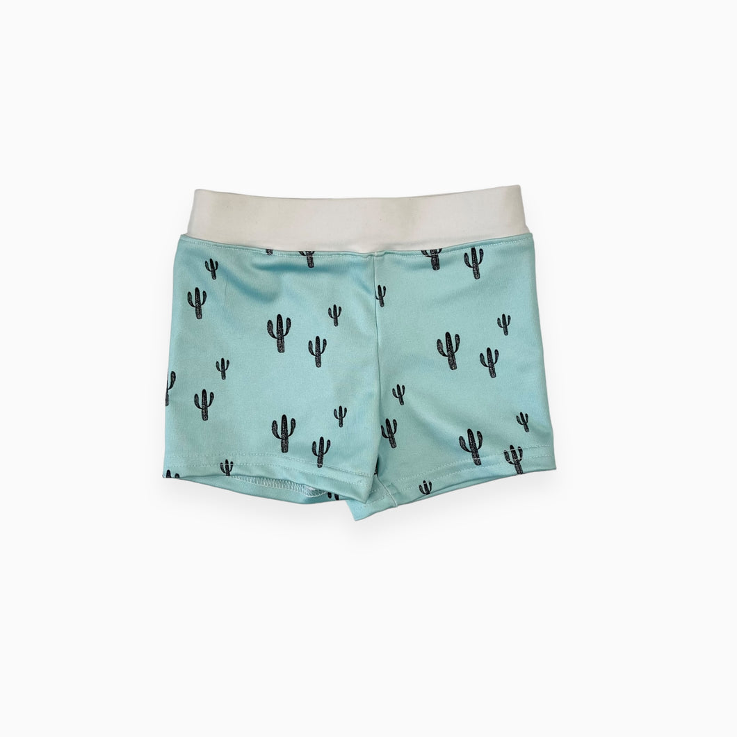 Short maillot bleu avec motif cactus taille 6-12M