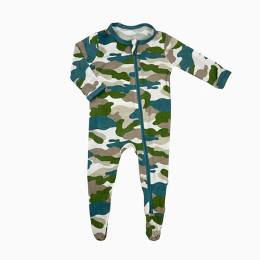 Pyjama camouflage en bambou et spandex 3-6M