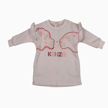 Robe tunique rose 'lion et lionne' 9M