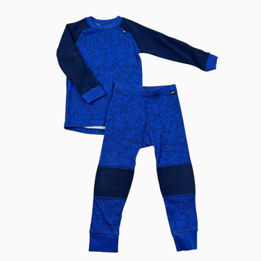 Ensemble style sous-couche marine 'ours' en laine de mérinos et polypropylene 3Y