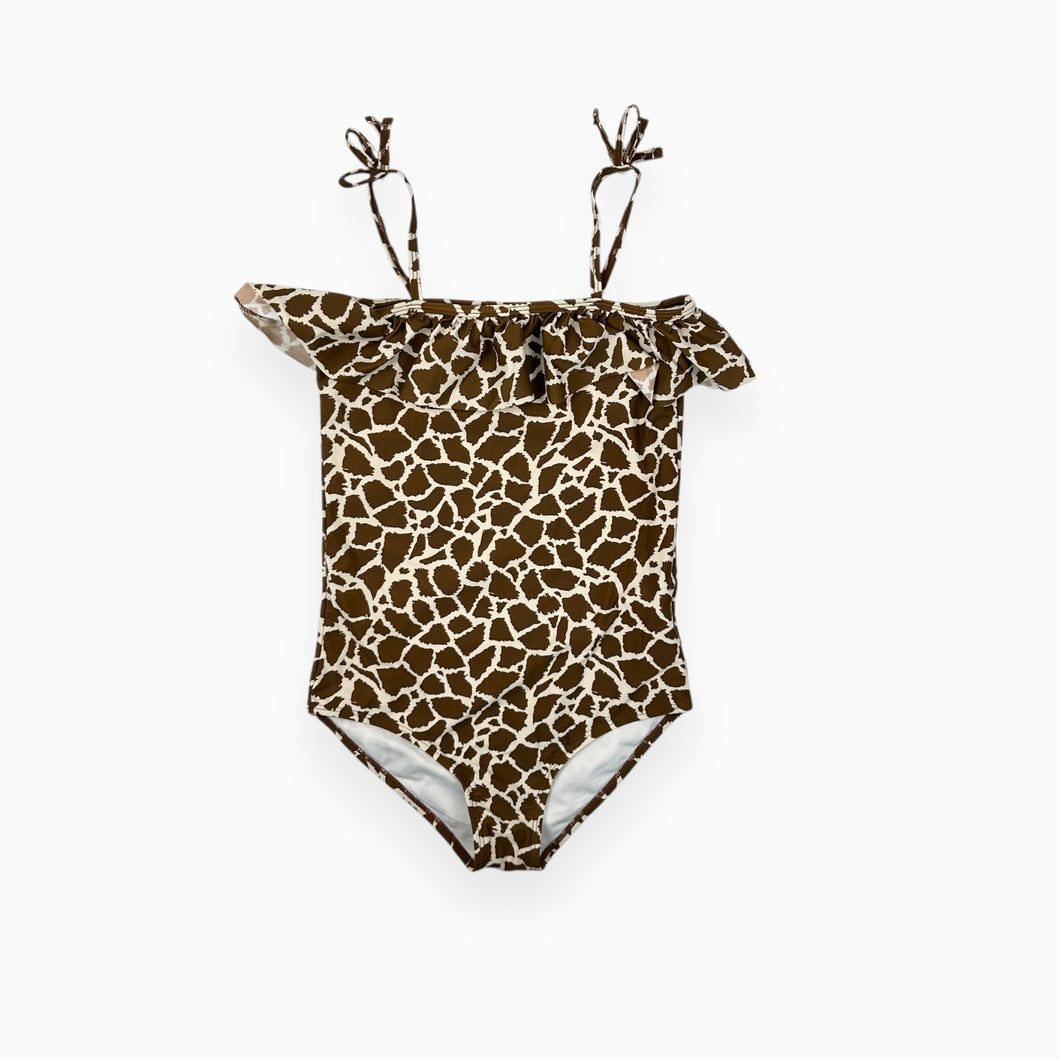 Maillot en polyamide et élastane à imprimé girafe 10-12Y