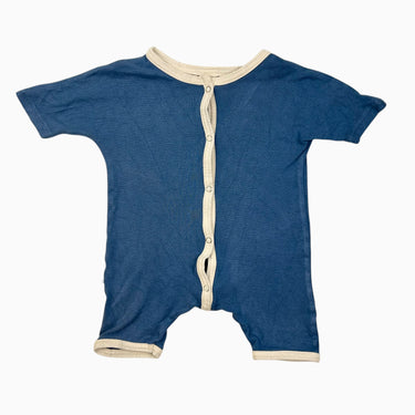 Combi short bleue en bambou et coton 0-12M