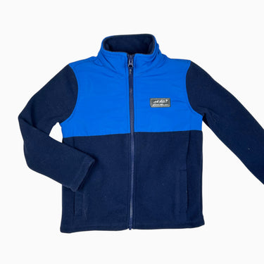 Veste marine en polar et bleu royal 4-5Y