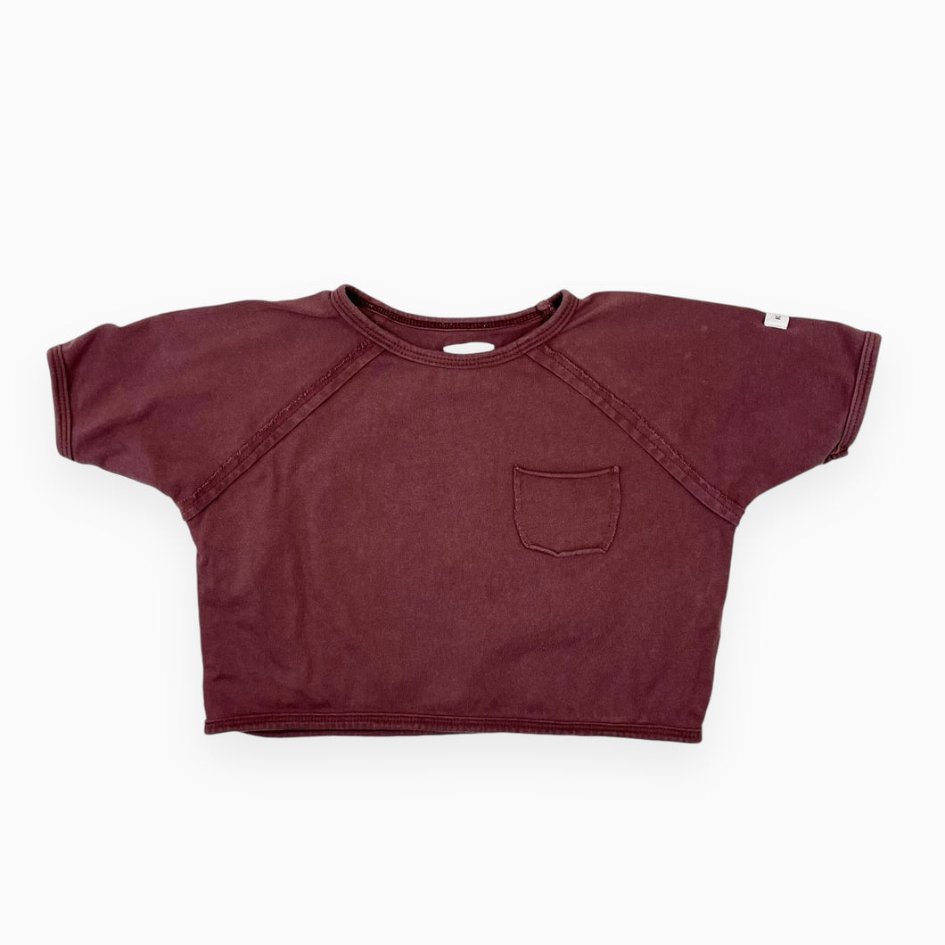 T-shirt oversized prune en coton 6-12M