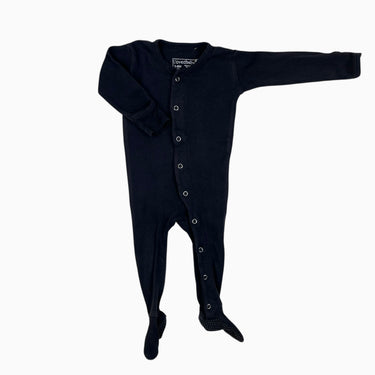 Pyjama noir en coton bio 3-6M
