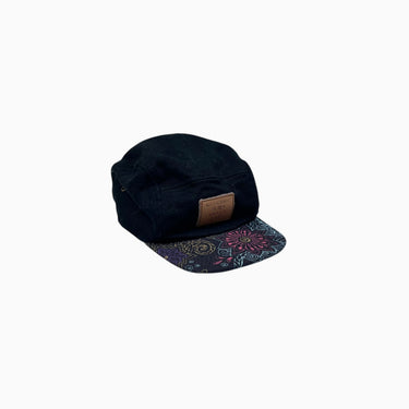 Casquette noire fleurie 6-18M