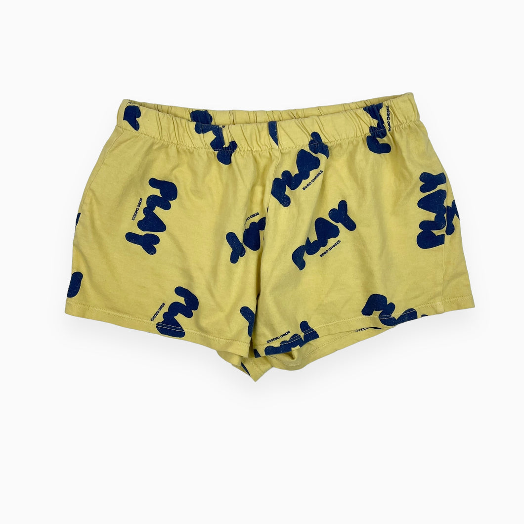 Short en coton motif 'play' 10-11Y