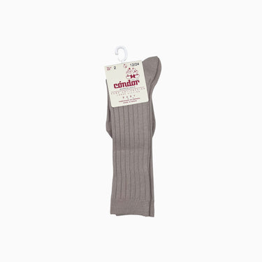 Chaussettes greige côtelées 12-24M