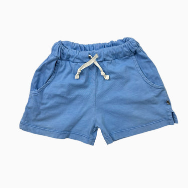 Short bleu coton pima 12-18M