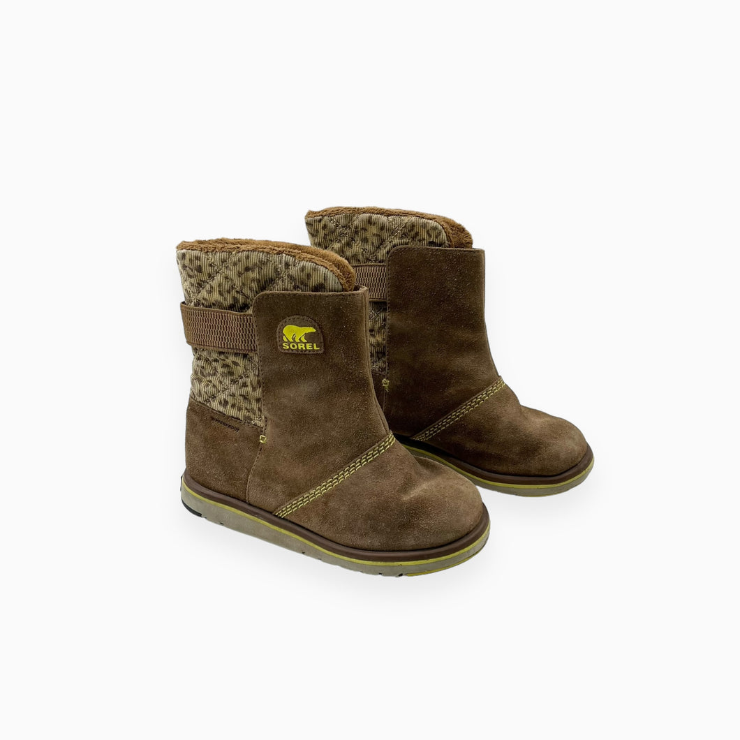 Bottes en suède avec corduroy à motif léopard doublée en peluche JR 2 US