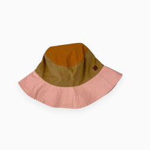 Charger l&#39;image dans la galerie, Chapeau bucket en coton bio rose et marron 54-56cm
