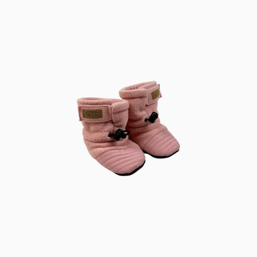 Pantoufles rose avec semelles molles 3-12M
