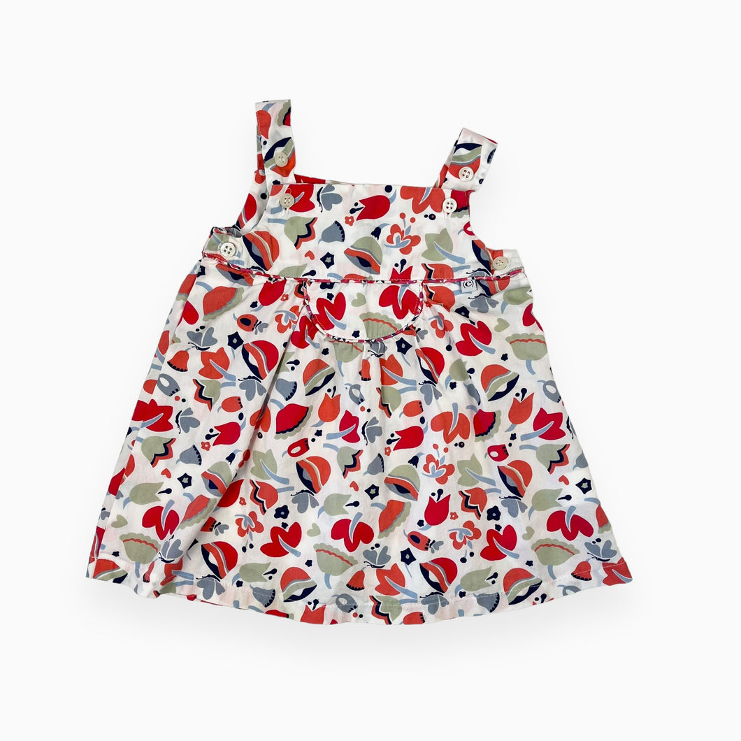 Robe en coton à motif floral 12-18M