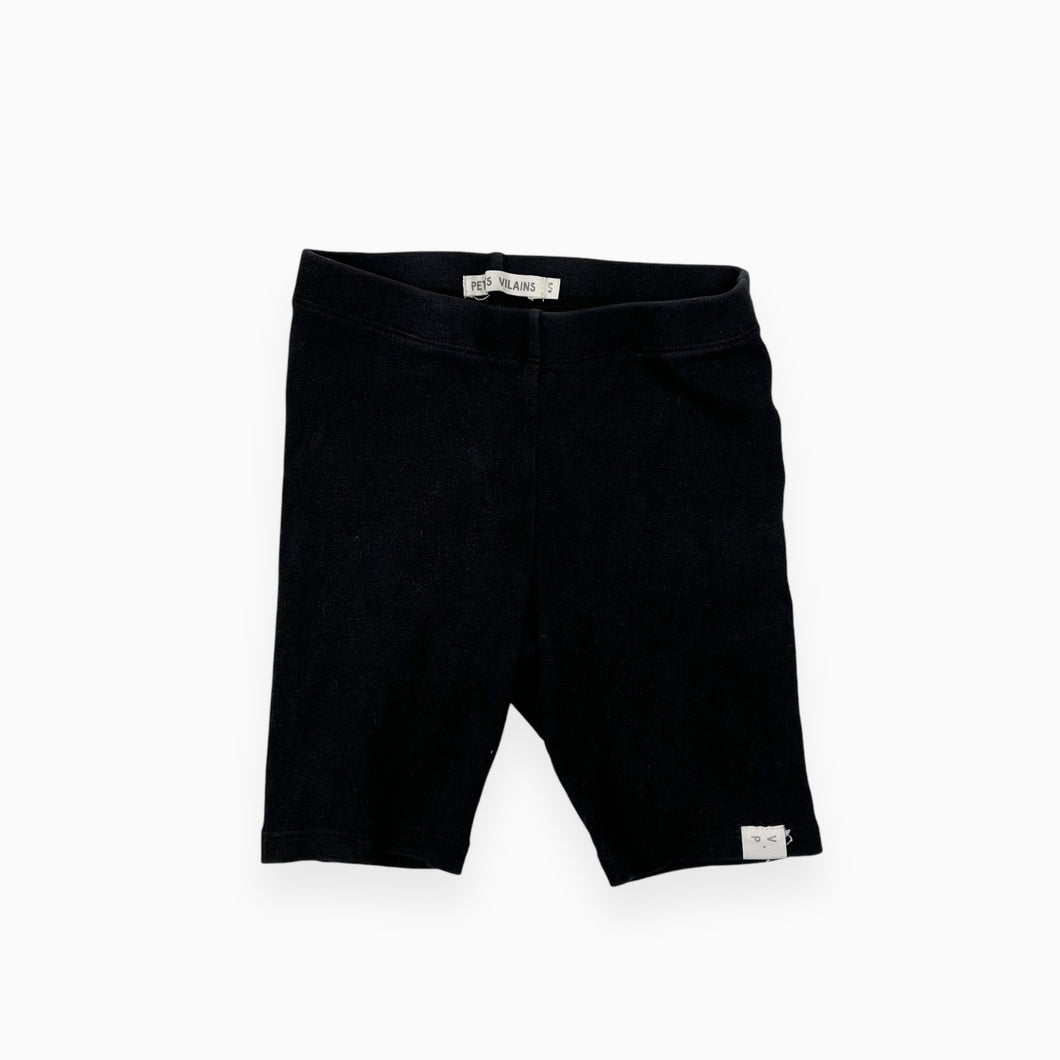 Biker short noir en coton bio 4-5Y