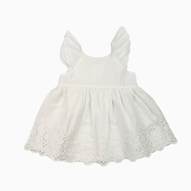 Robe blanche avec broderie 6-12M