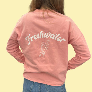 Pull rose 'Freshwater' en coton pour femmes XS