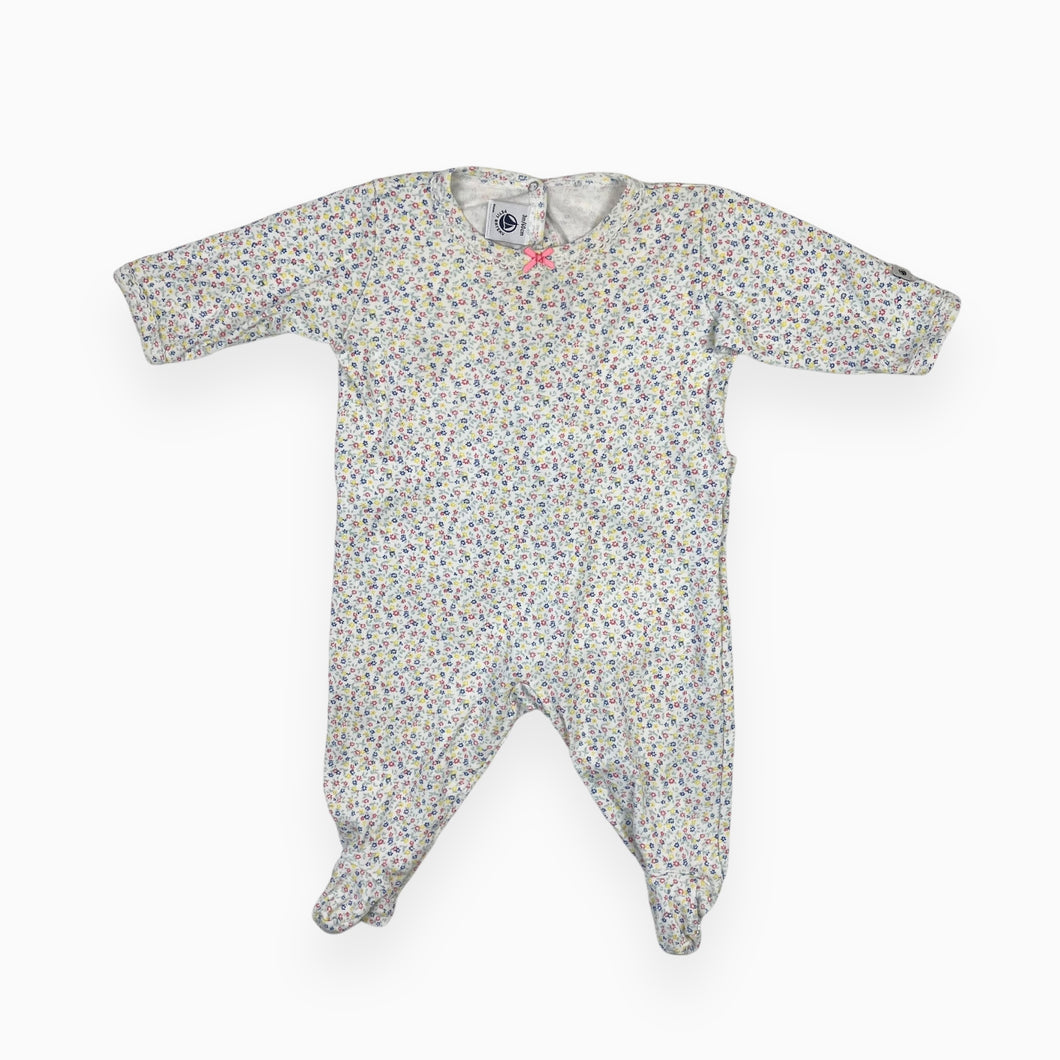 Pyjama fleuri en coton avec boutonnière au dos 3M