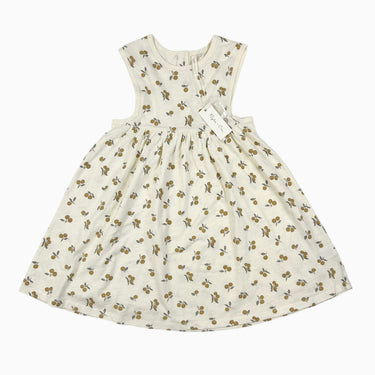 Robe vanille 'olives' 6-7Y