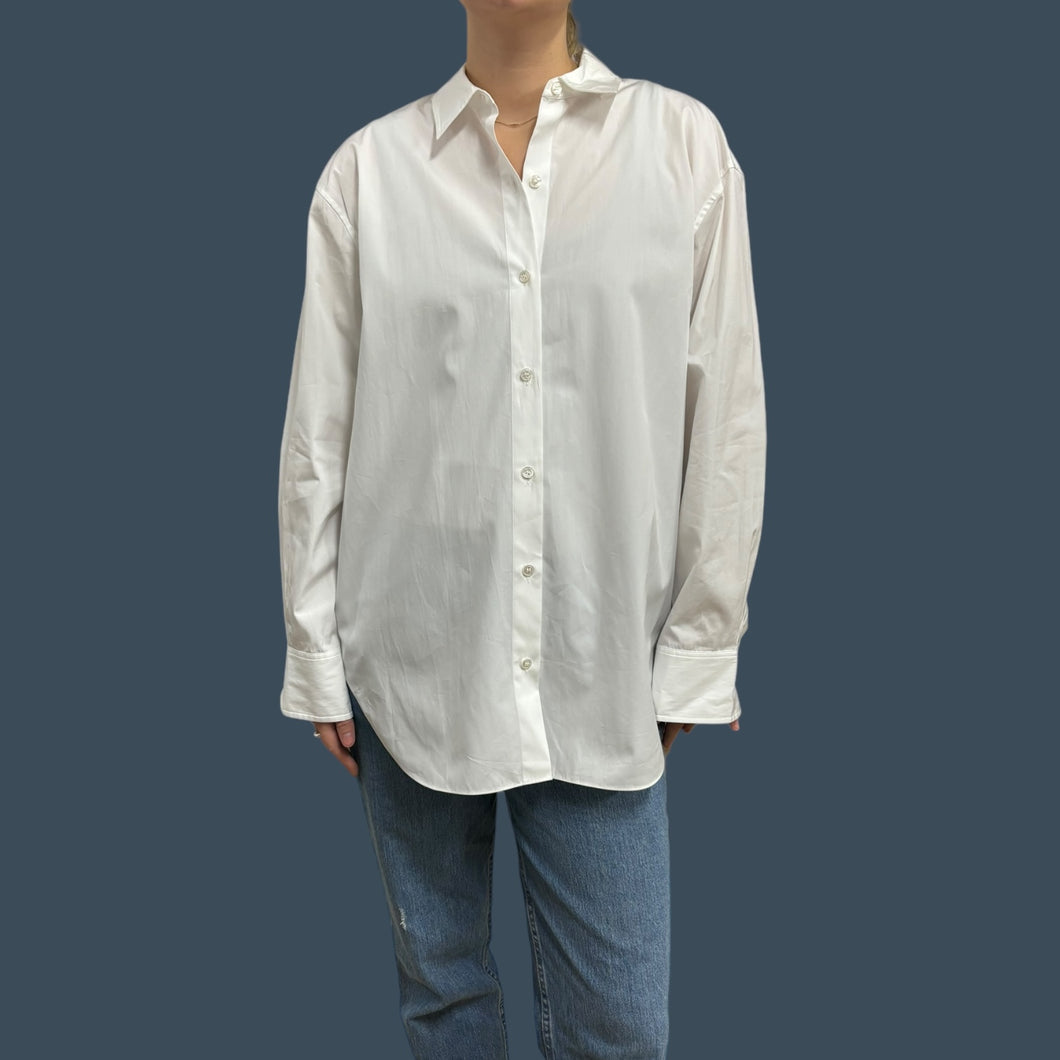 Blouse blanche en coton pour femmes M