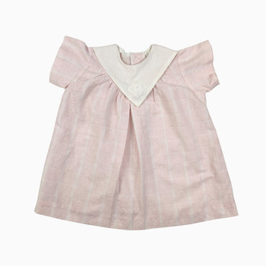 Robe vintage rose pâle carreautée 18M