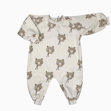 Combi vanille 'ourson à foulard' 6-12M