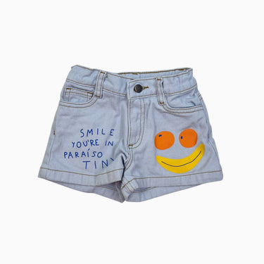 Short en denim 'Smile you're in paraiso' 2Y