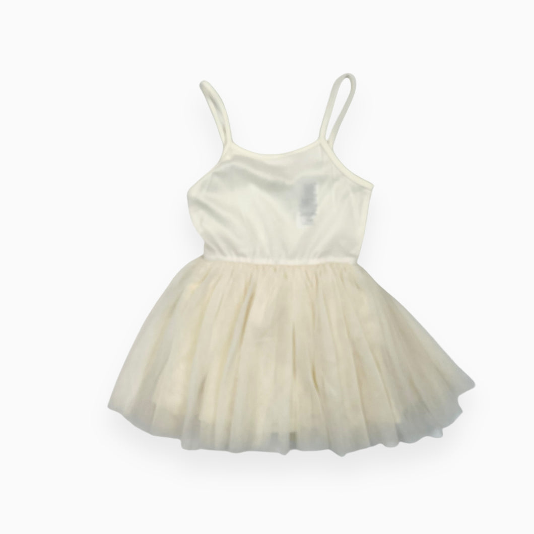 Robe crème en poly avec tutu 18M