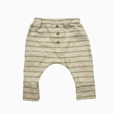 Pantalon vanille à rayures 6-12M