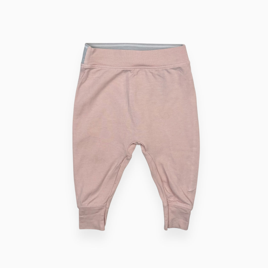 Legging rose poudré en tencel et coton bio extensible 3-6M