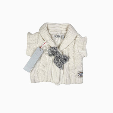 Pull vanille en tricot avec noeud 3M