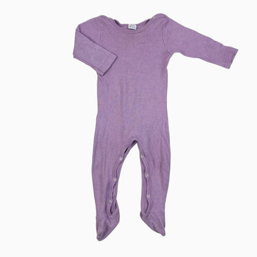 Pyjama lilas en laine vierge et soie 74-80CM 12-18M