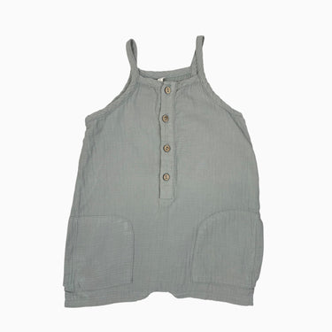 Combi short menthe-bleu en mousseline 18-24M