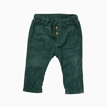 Pantalon vert en corduroy 6-9M