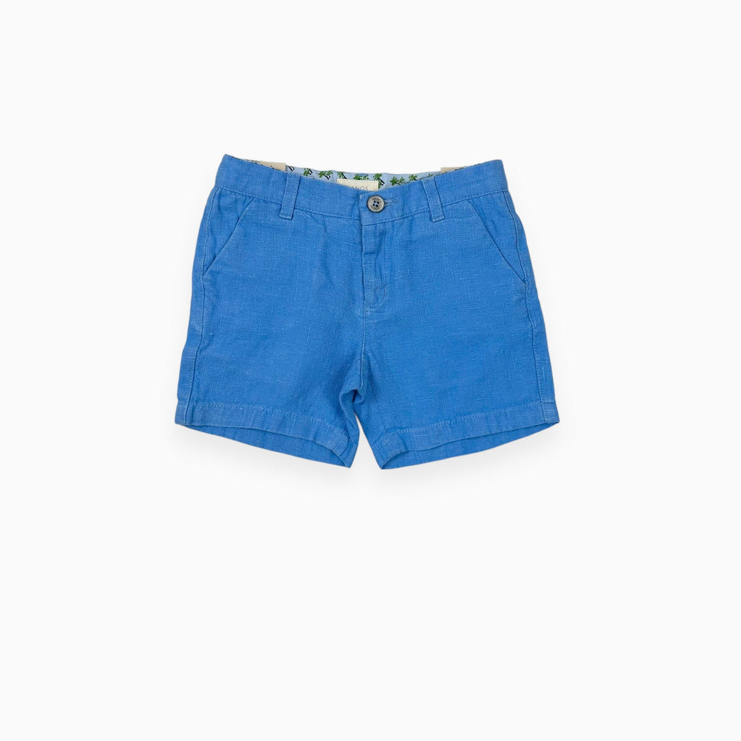 Short bleu en lin 4Y