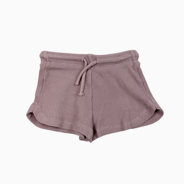 Short mauve pâle en coton gaufré 12-18M