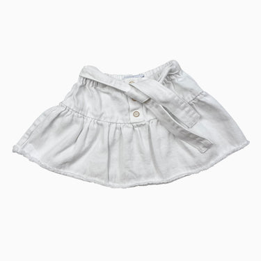 Jupe blanche en coton et lin 12-18M