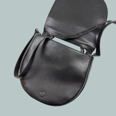 Sac à main noir en cuir végan pour femmes