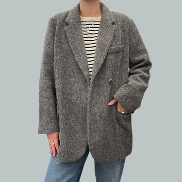 Manteau laine-poly pour femmes S