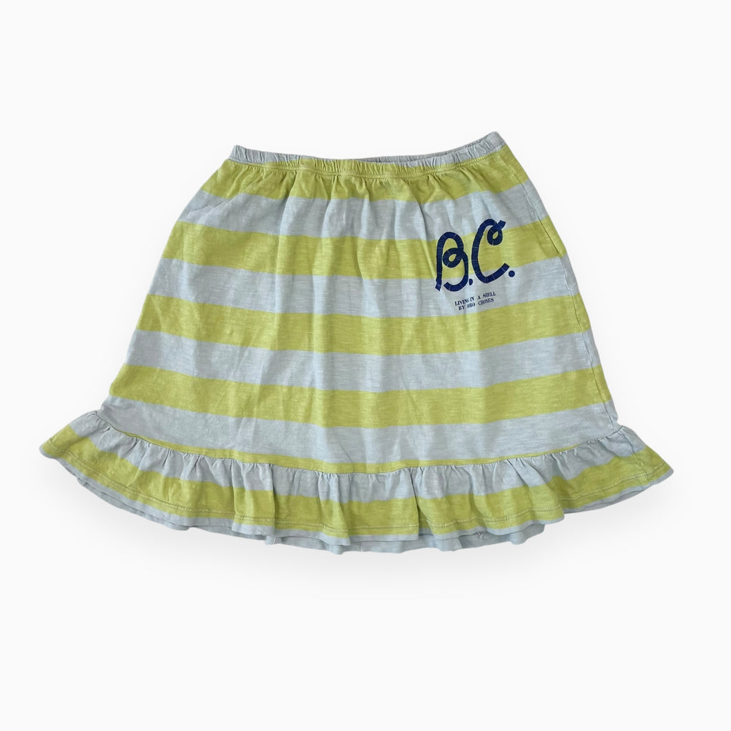 Jupe en coton jaune et bleu pale 10-11Y