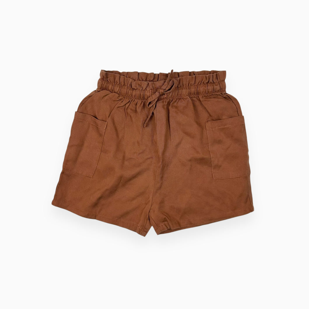 Short noisette en lyocel à taille élastique 5Y