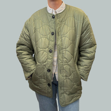 Manteau 'Havanas' en sherpa réversible eucalyptus matelassé pour femmes S