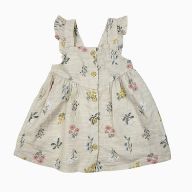 Robe jumper beige fleurie 4-6M