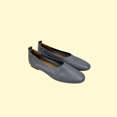 Ballerines grises en cuir pour femmes 9.5US fit étroit
