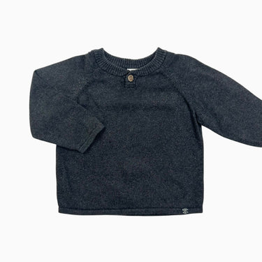Pull gris foncé en tricot 12-18M