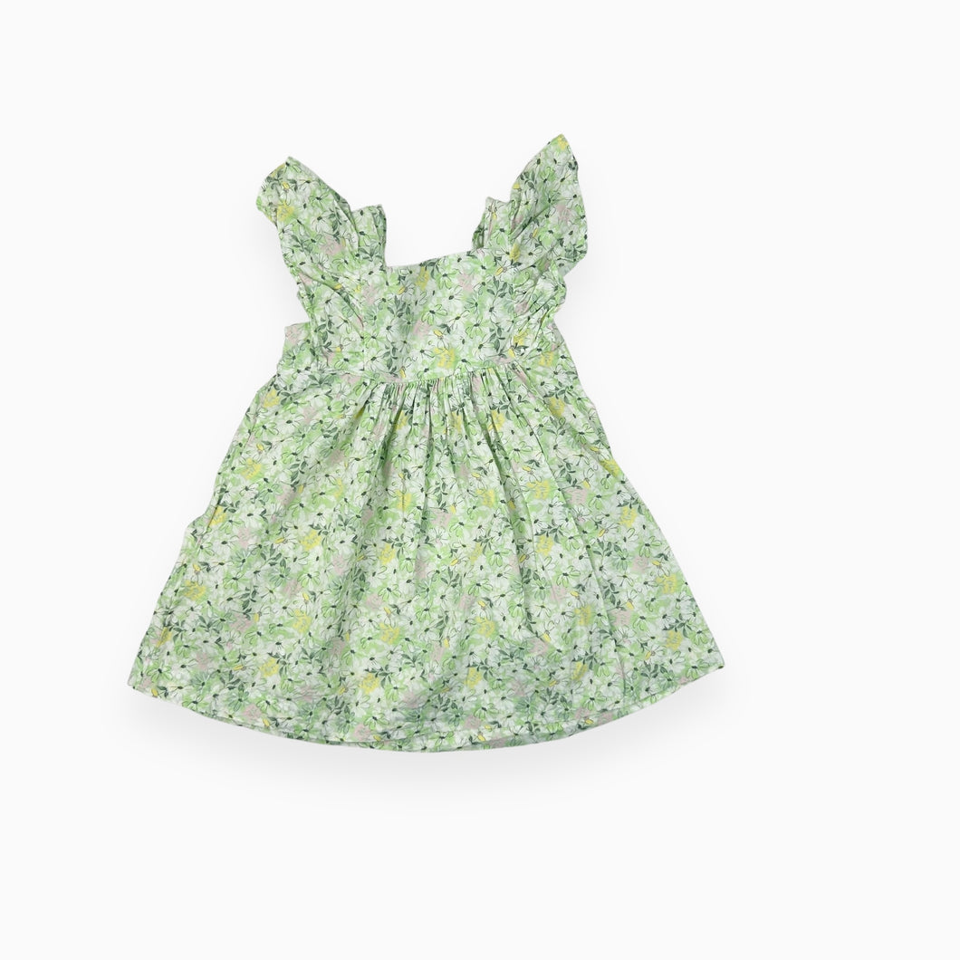 Robe en coton à imprimé floral menthe 1.5-2Y