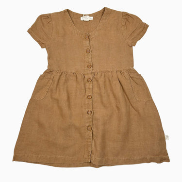 Robe marron en lin mélangé 5Y