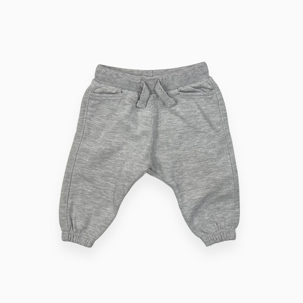 Pantalon de jogging gris chiné en coton et poly 6-9M